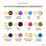 CELESTE - INITIALEN & GEBOORTESTEEN KETTING