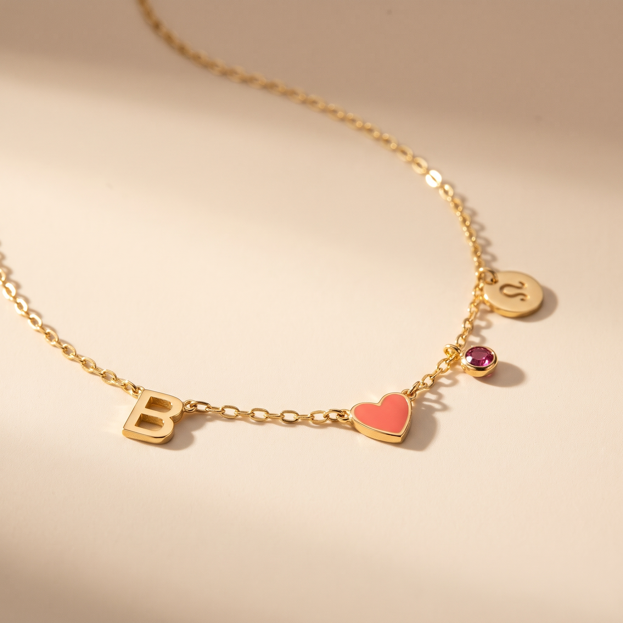 ASTRID - NAAM & GEBOORTESTEEN KETTING