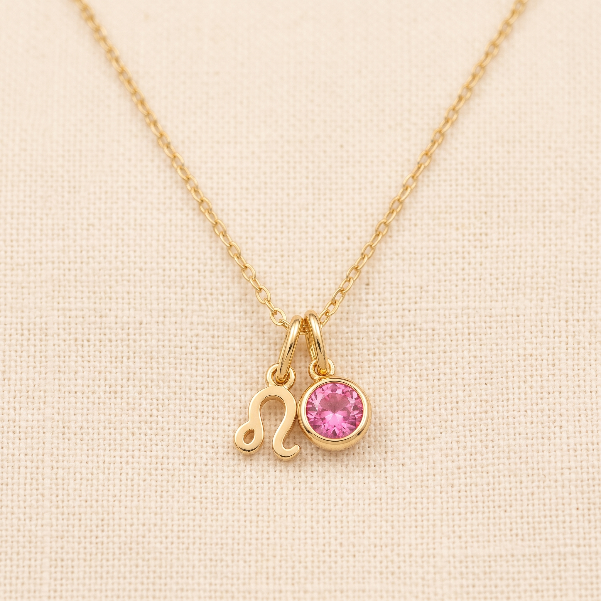 CELESTE - INITIALEN & GEBOORTESTEEN KETTING